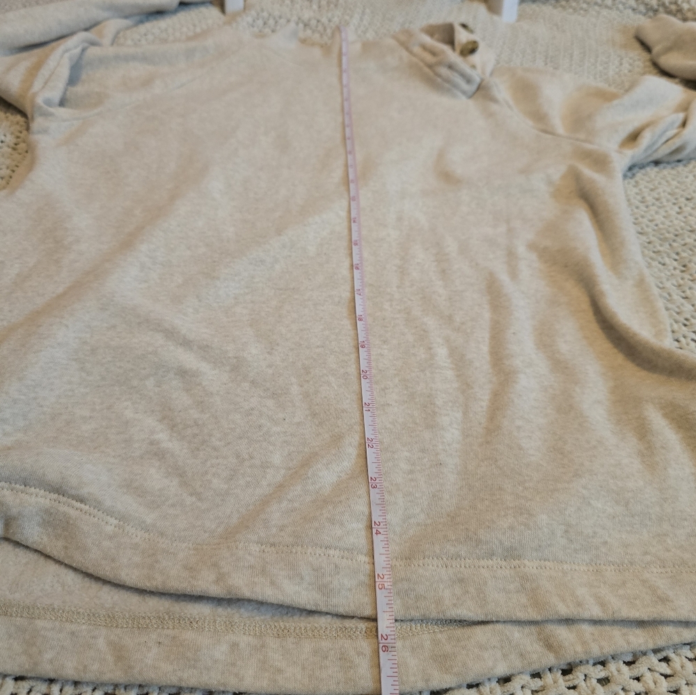 J. Crew | Small | Beige Button Neck Collar Pullover Sweater - Picture 10 of 11